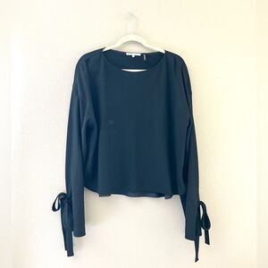 Helmut Lang Sonar 100% Wool Boxy Tie Cuff Sweater